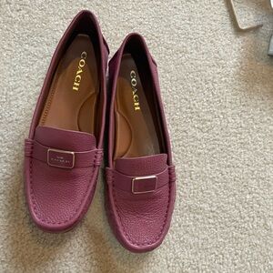 Coach Pink Flats Classic Slip-On Loafers